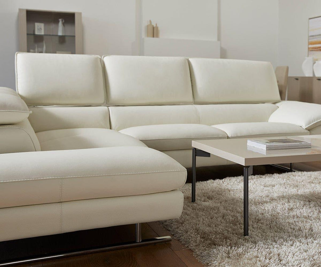 Divano componibile sinistro in pelle Mauro