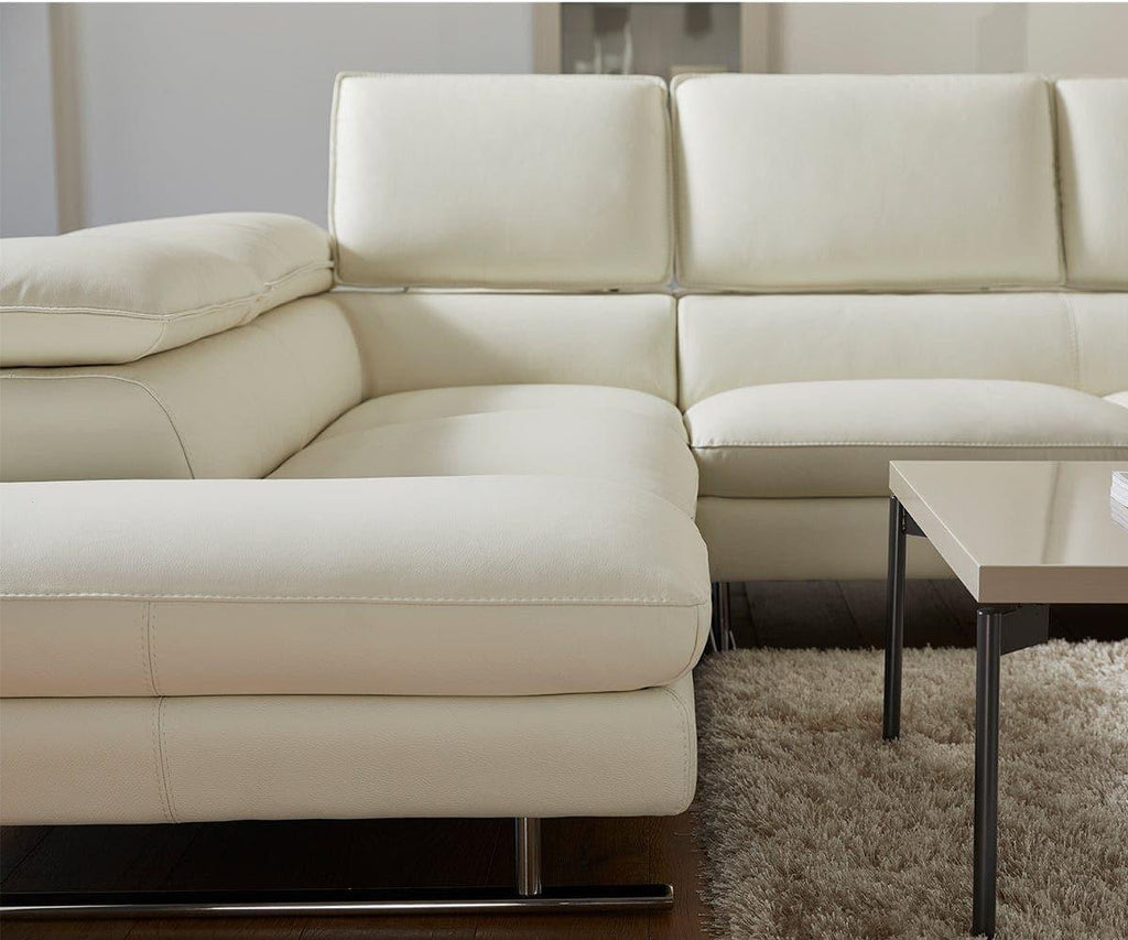 Divano componibile sinistro in pelle Mauro