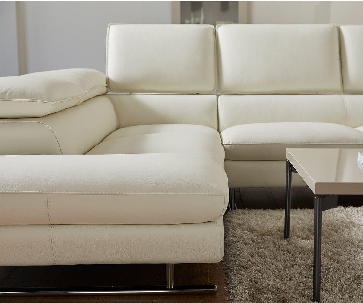 Divano componibile sinistro in pelle Mauro