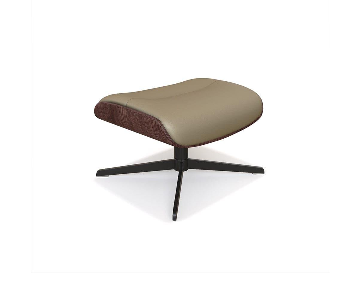 Poltrona reclinabile e pouf in pelle Alvar