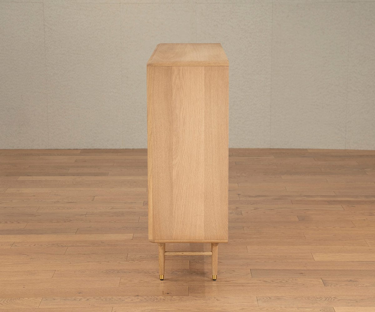 Mobiletto porta TV Hendrick II - Rovere bianco