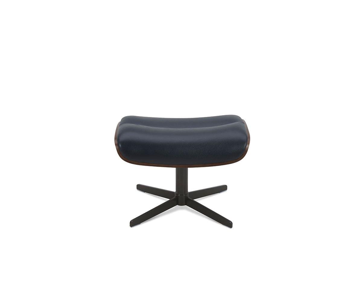 Poltrona reclinabile e pouf in pelle Alvar