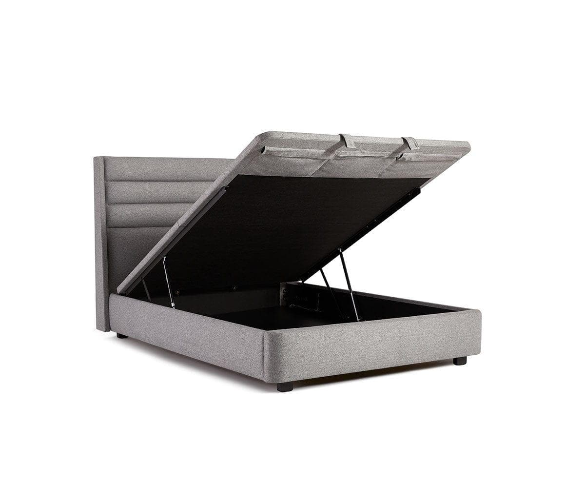 Letto contenitore imbottito Reed