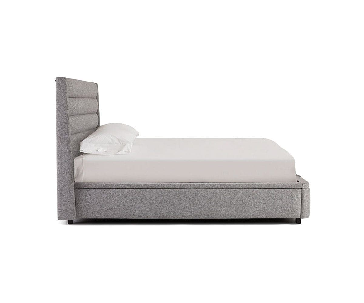 Letto contenitore imbottito Reed