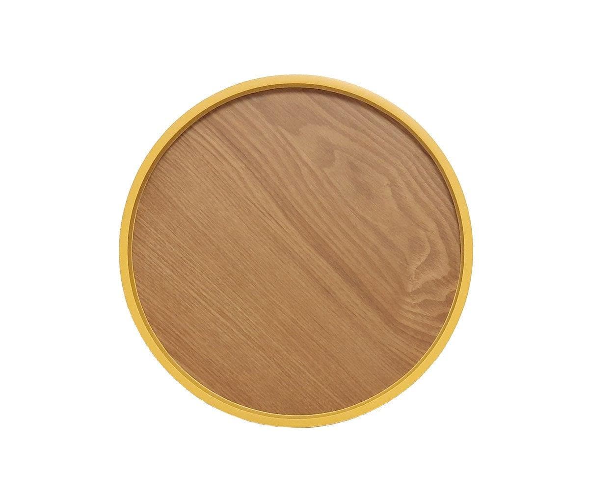 Vassoio rotondo con finiture laccate