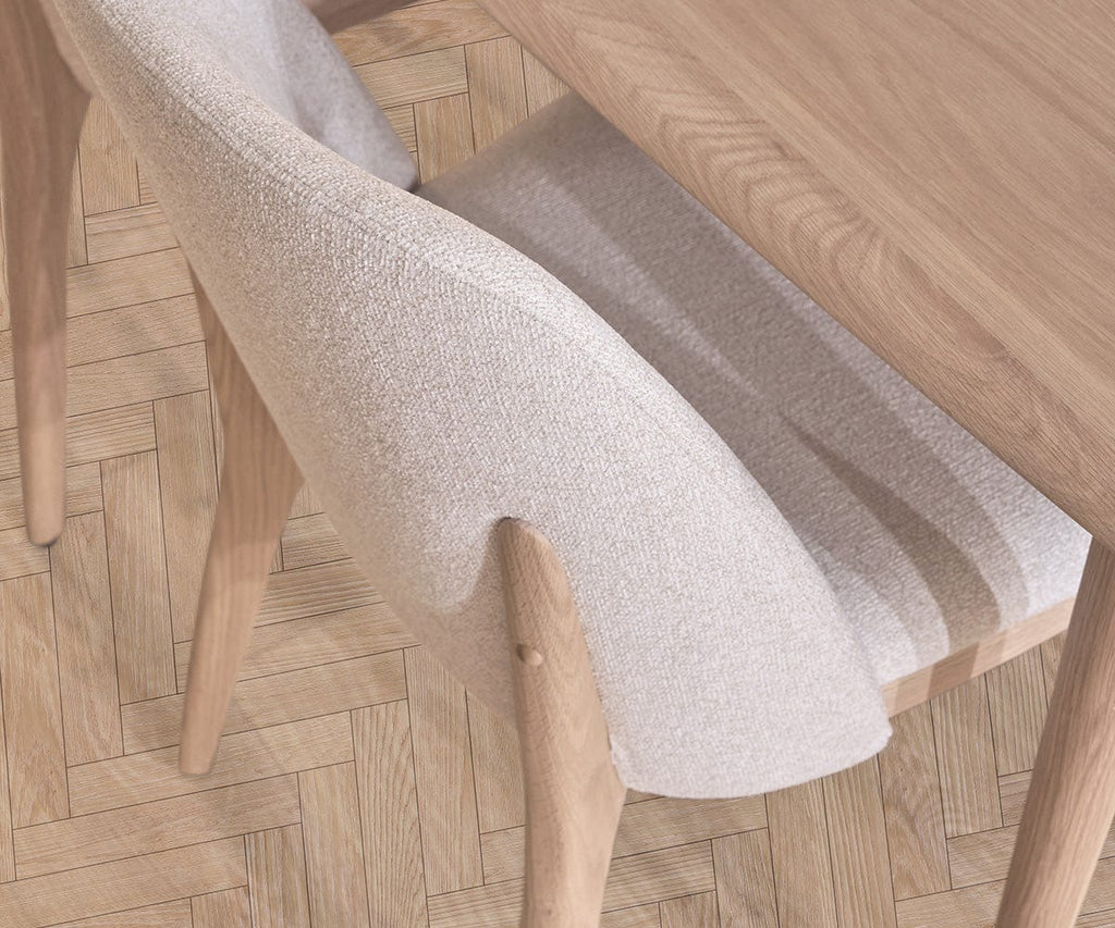 Sedia da pranzo Hendrick - Rovere bianco