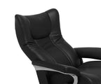 Poltrona reclinabile e poggiapiedi Stressless® Wing con base Signature - Nero