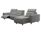 Divano componibile reclinabile elettrico in pelle Stressless® Emily - Piccolo