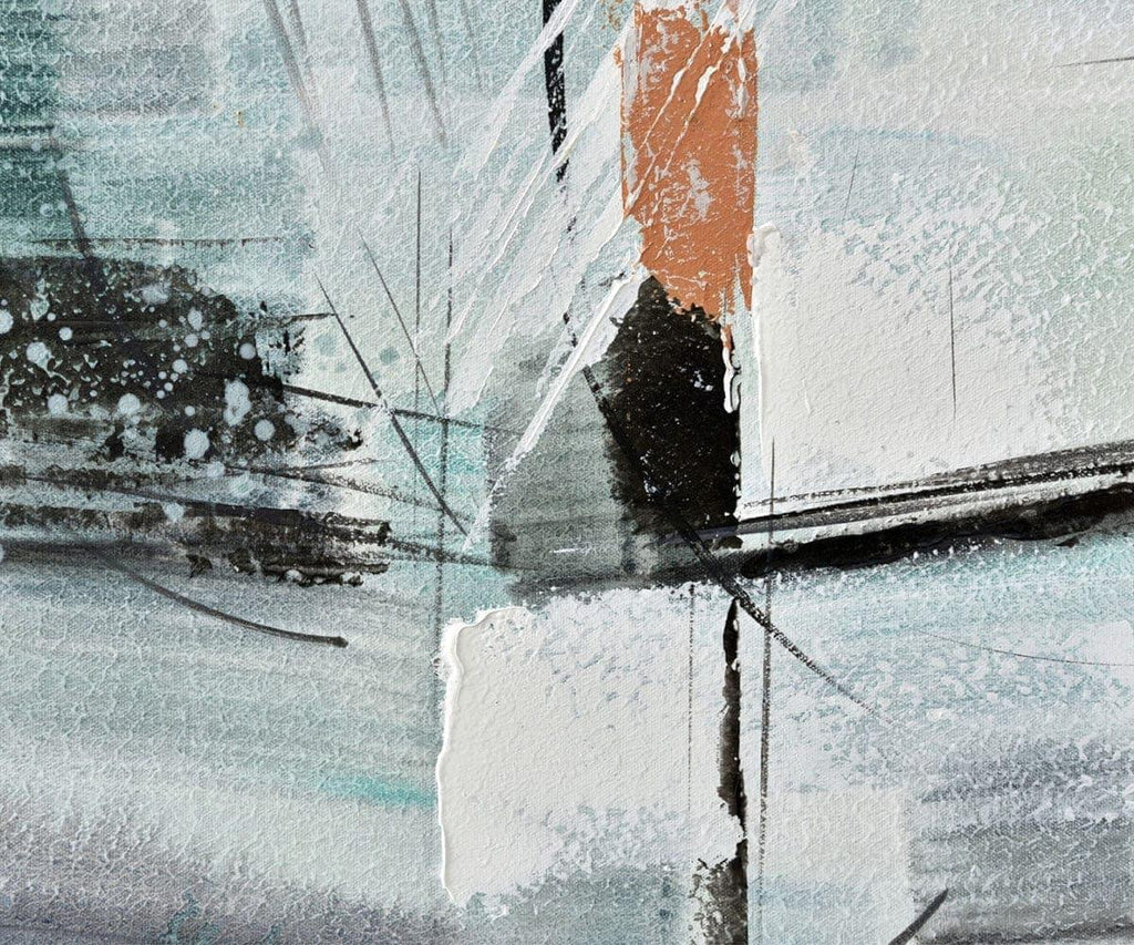 Dipinto ad olio astratto dei fiordi