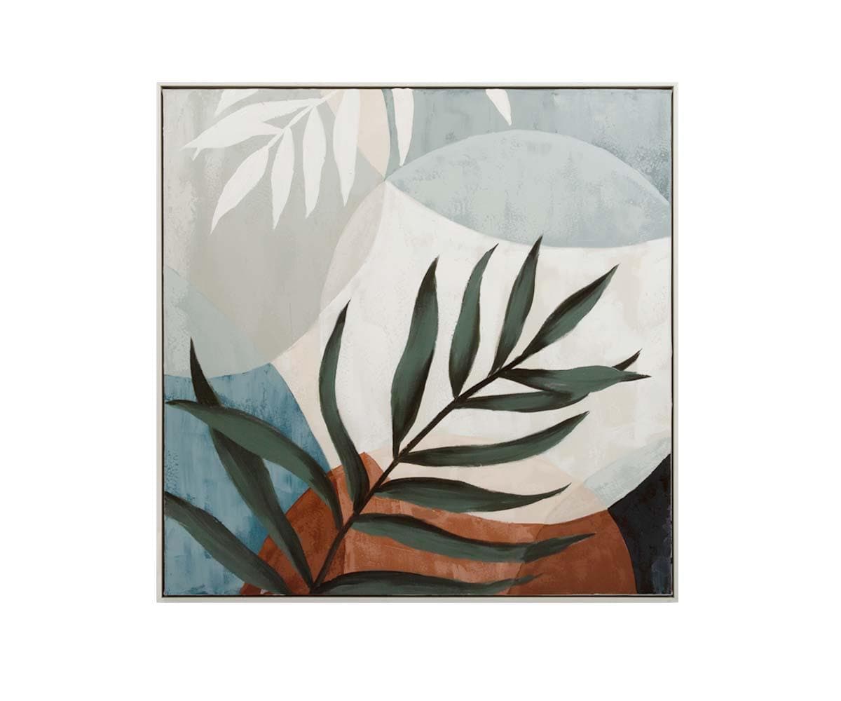 Dipinto ad olio di palma al chiaro di luna