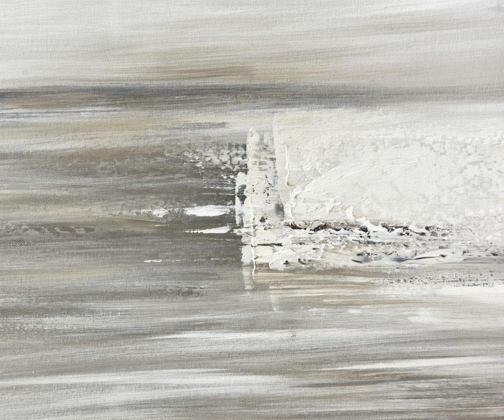 Dipinto ad olio di mattina nebbiosa