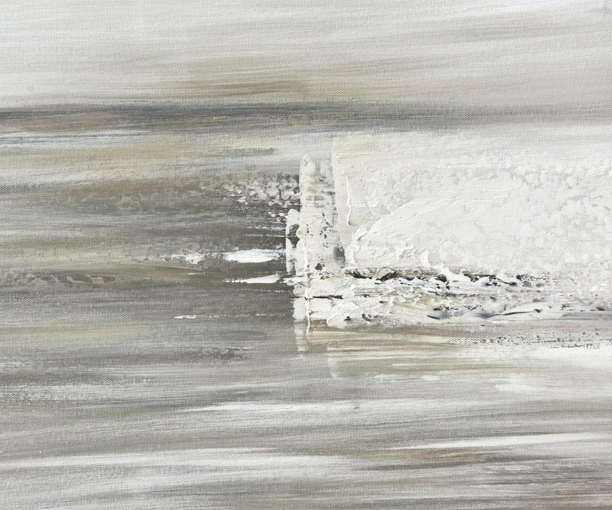 Dipinto ad olio di mattina nebbiosa