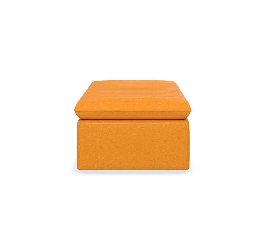 Pouf contenitore e sedia in pelle Tobi