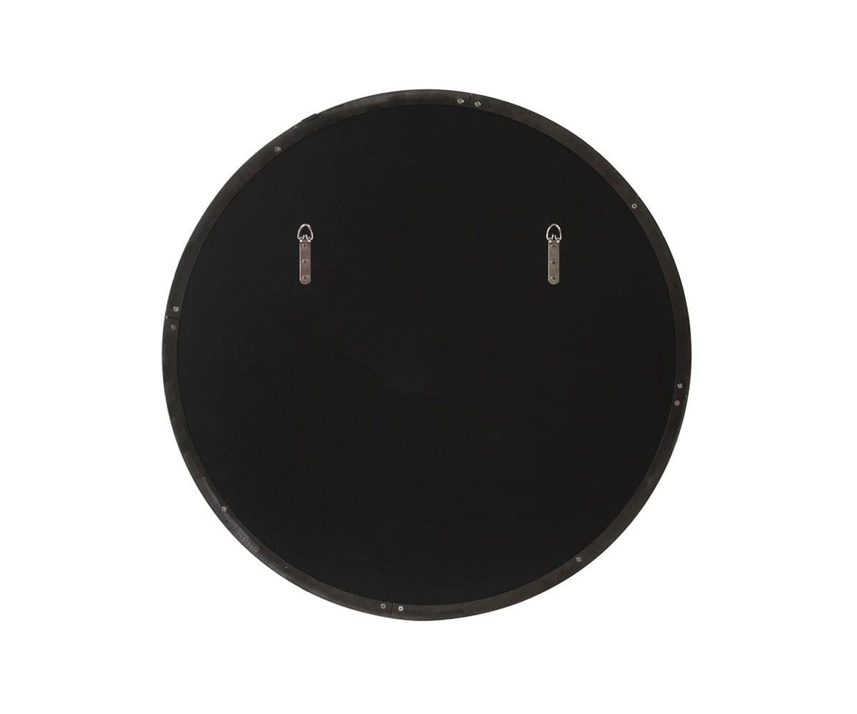 Specchio rotondo in acciaio