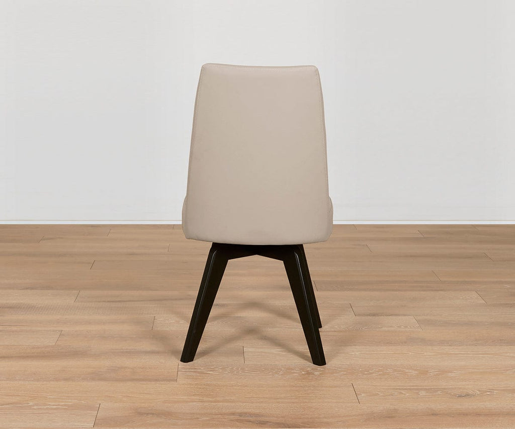 Sedia da pranzo girevole in pelle Raynor