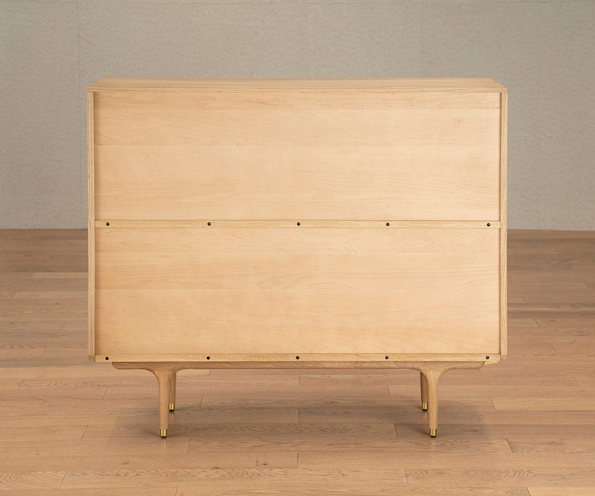 Mobiletto porta TV Hendrick II - Rovere bianco