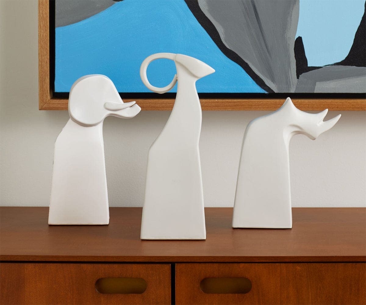 Oggetto decorativo a forma di rinoceronte