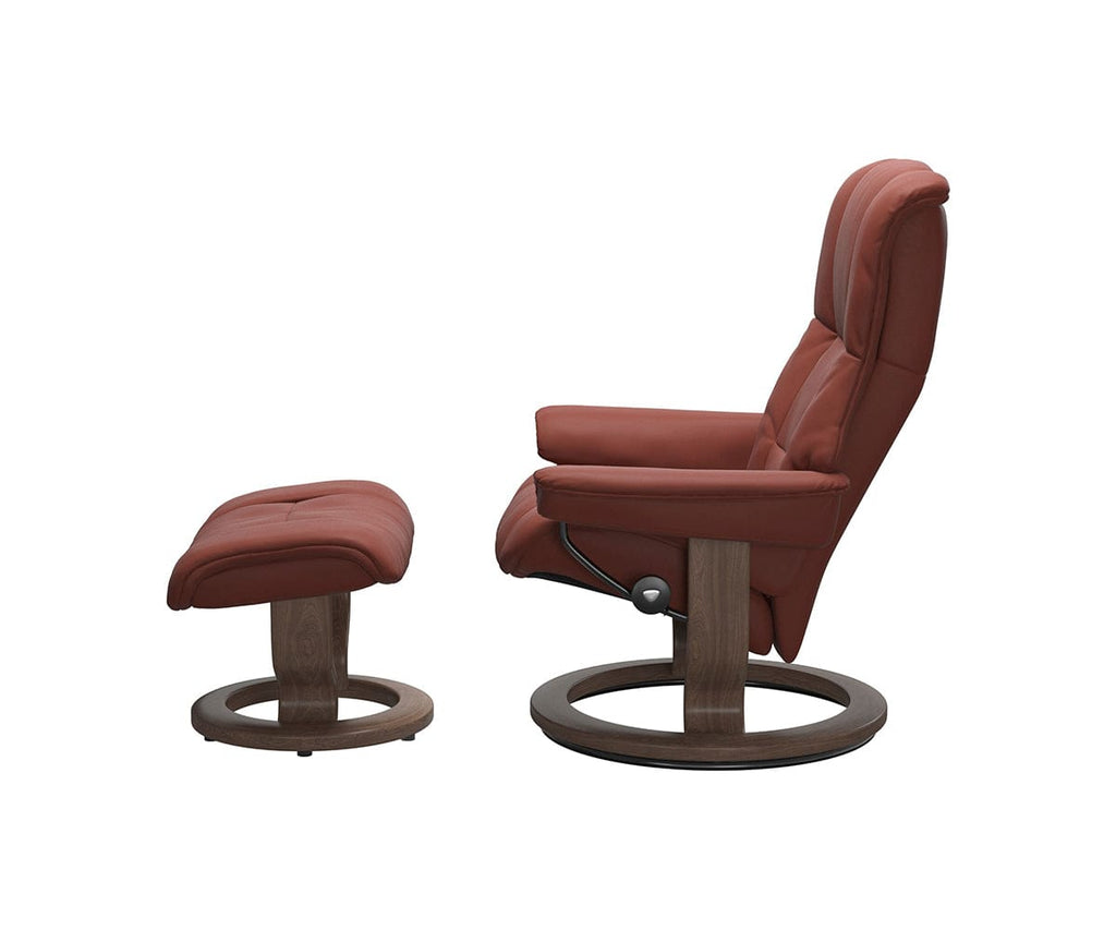 Poltrona reclinabile e poggiapiedi Stressless® Mayfair - Henna scuro