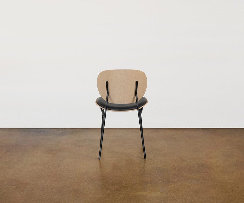 Sedia da pranzo in pelle Idona