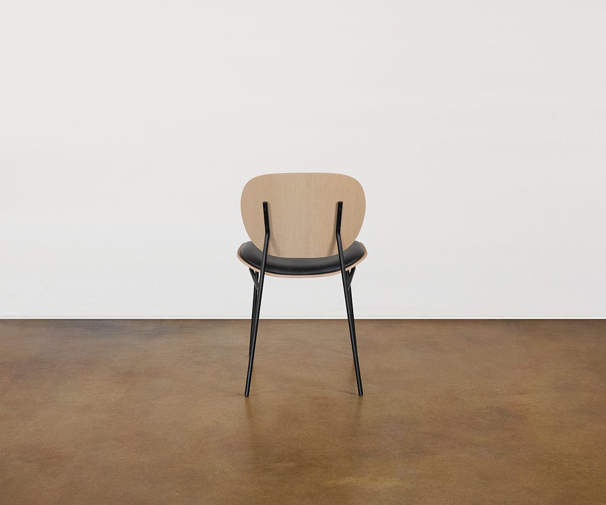 Sedia da pranzo in pelle Idona