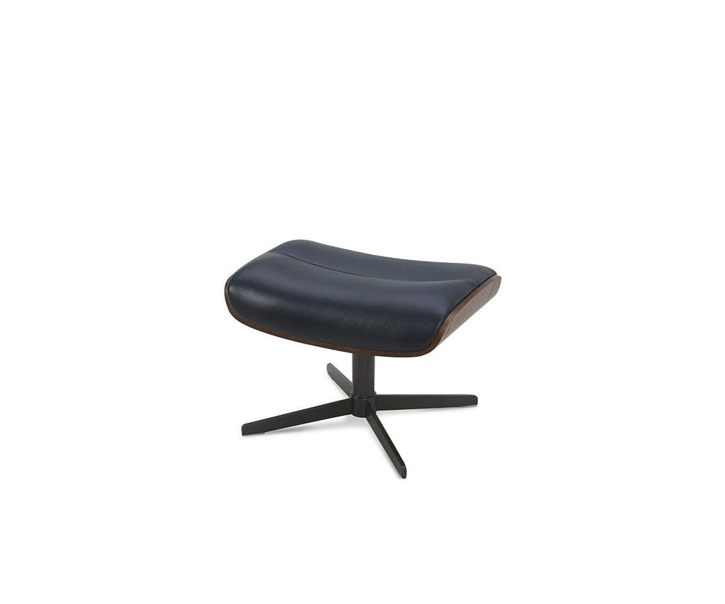 Poltrona reclinabile e pouf in pelle Alvar