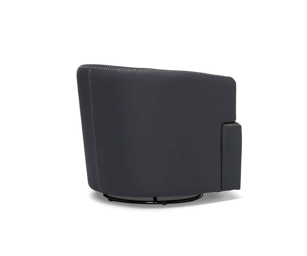 Sedia girevole in pelle Nicasio