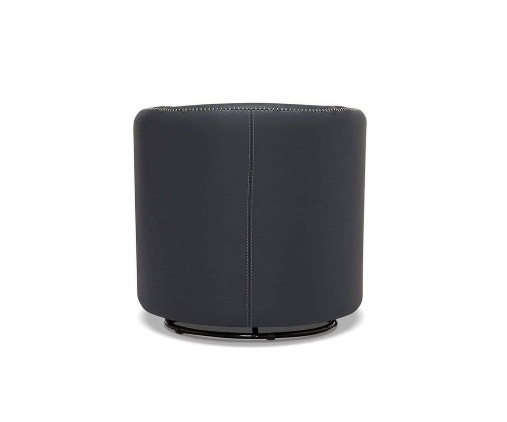 Sedia girevole in pelle Nicasio