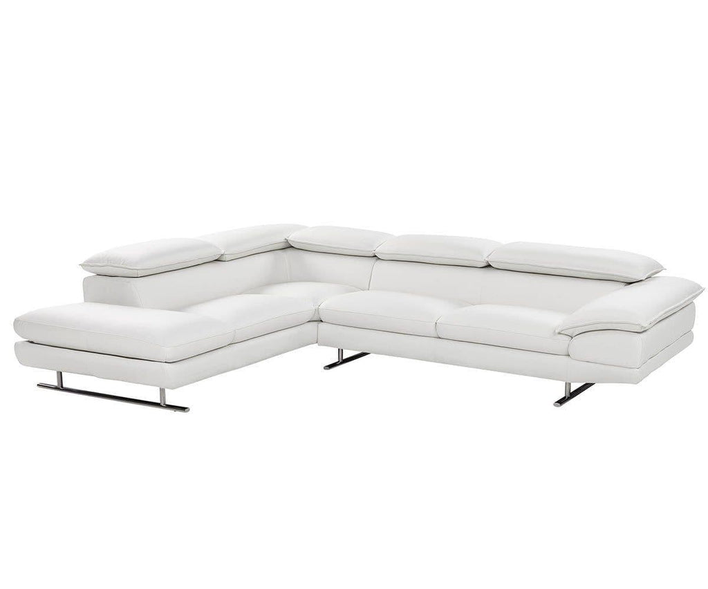 Divano componibile sinistro in pelle Mauro