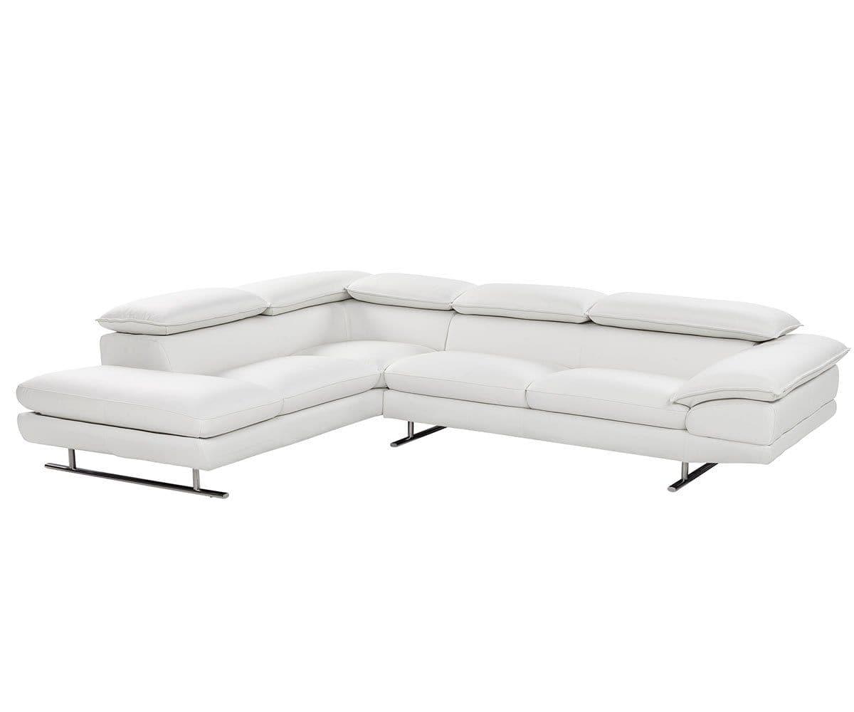 Divano componibile sinistro in pelle Mauro