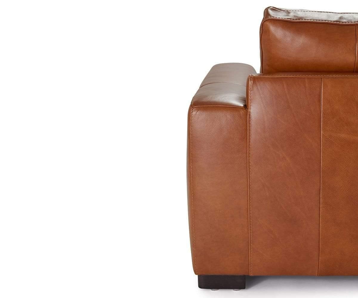 Divano componibile Braxten in pelle a sinistra