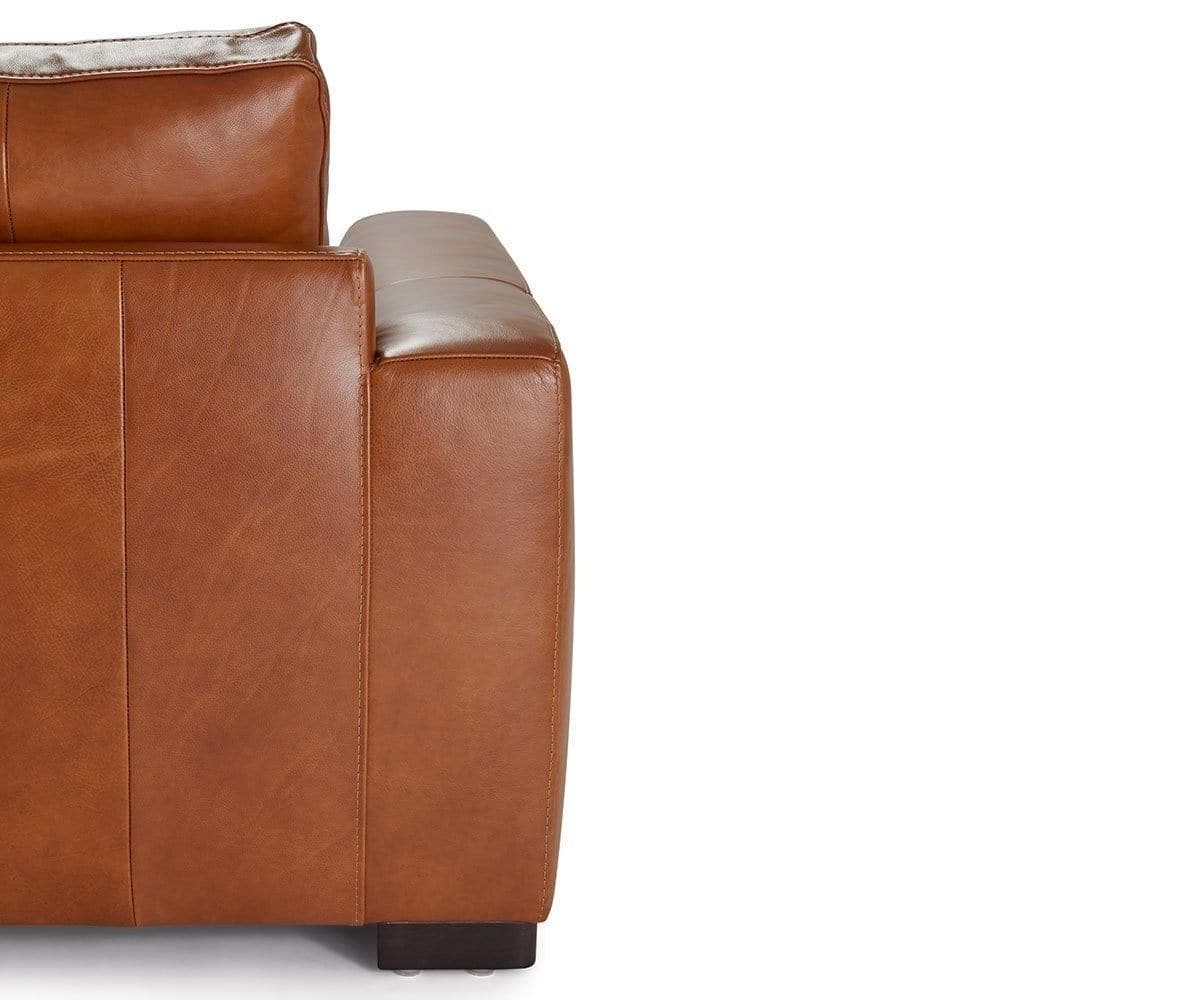 Divano componibile Braxten in pelle a destra