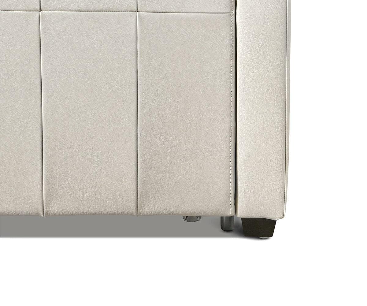 Divano letto matrimoniale in pelle Jonas