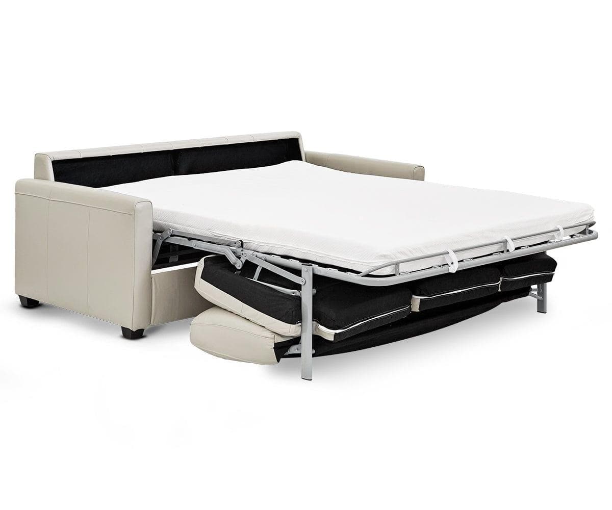 Divano letto matrimoniale in pelle Jonas