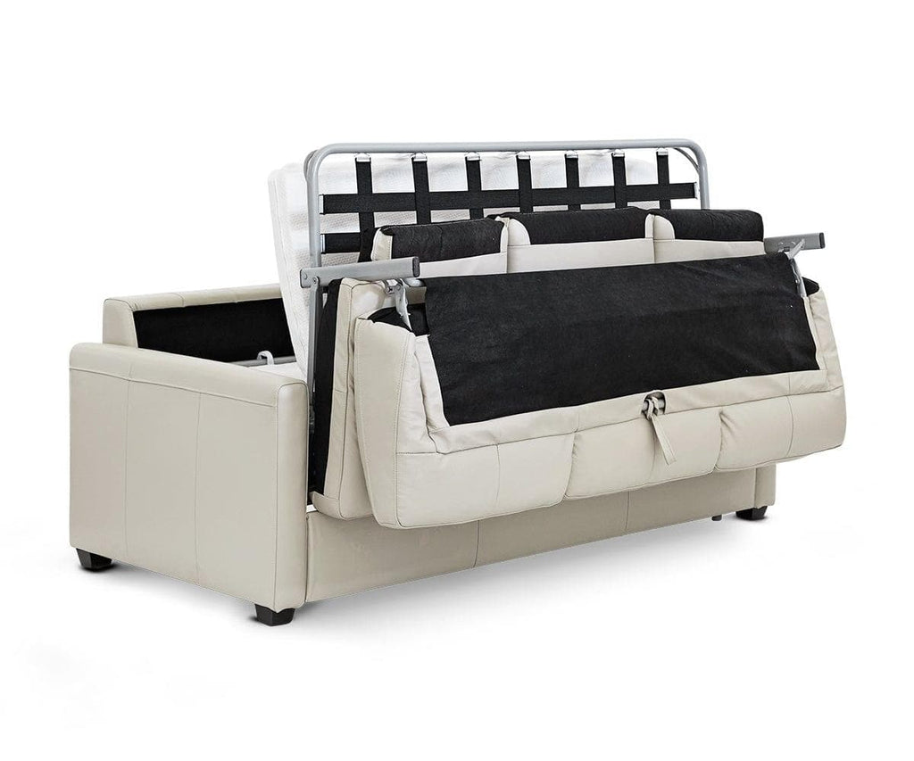 Divano letto matrimoniale in pelle Jonas