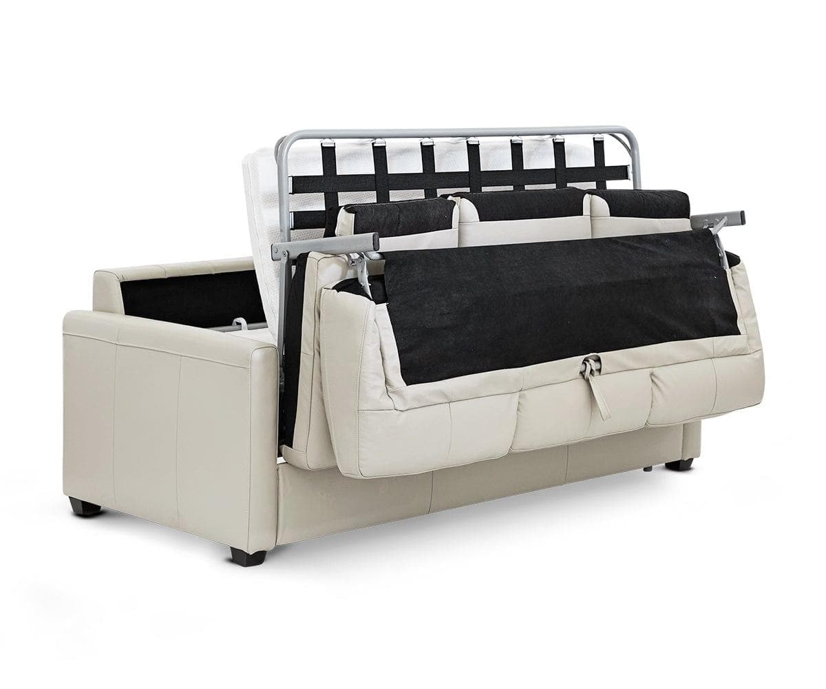 Divano letto matrimoniale in pelle Jonas