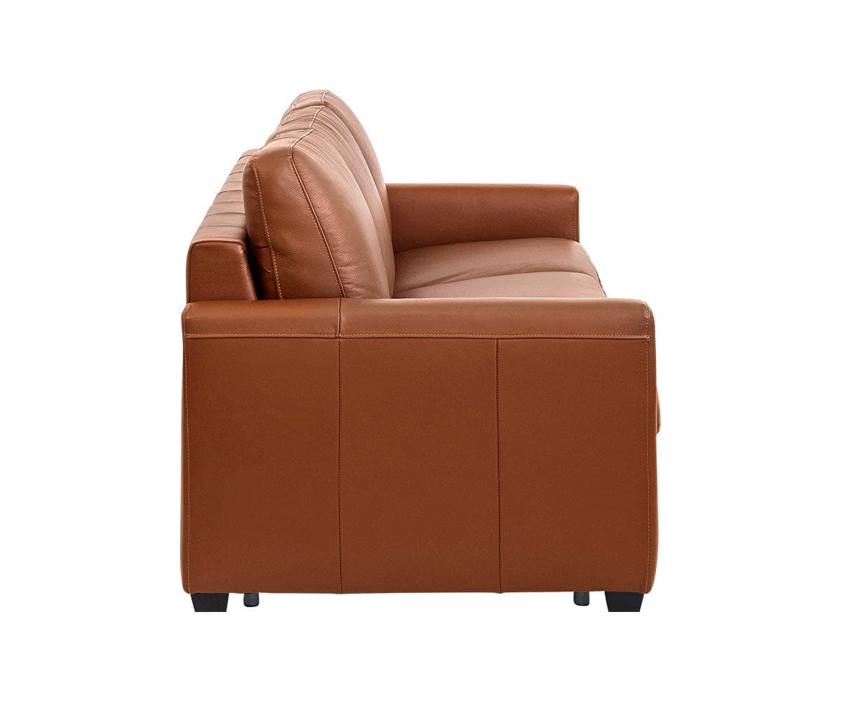 Divano letto matrimoniale in pelle Jonas