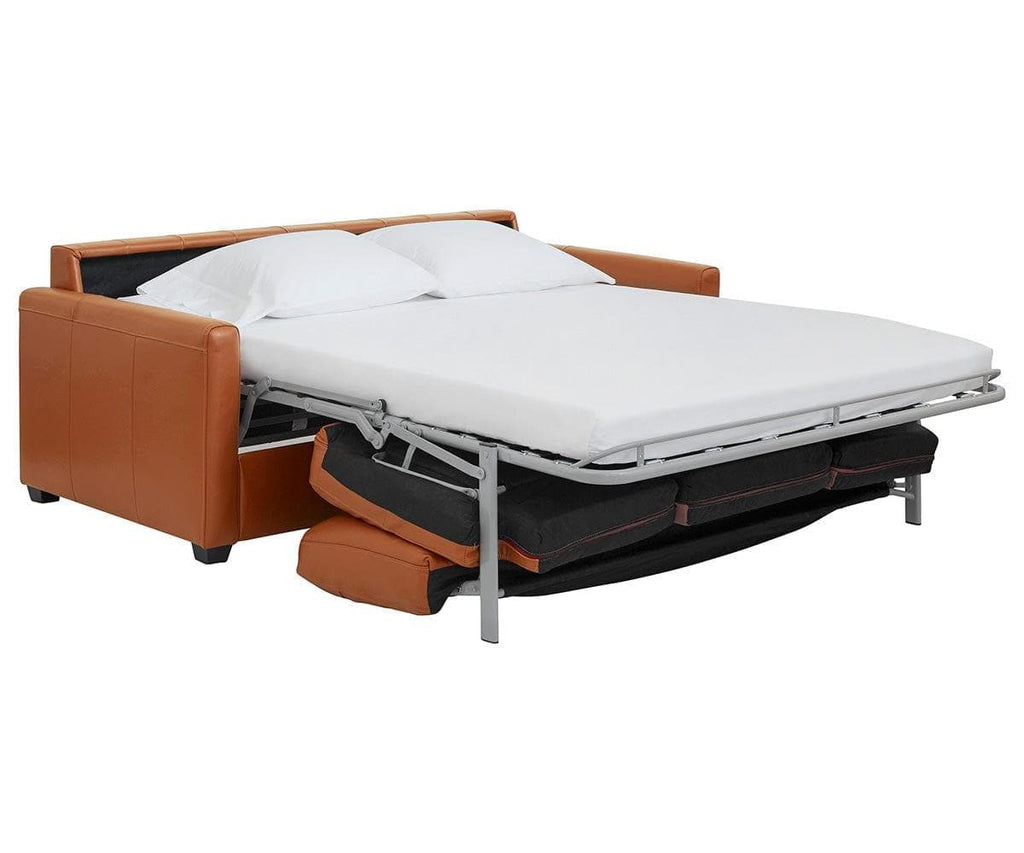 Divano letto matrimoniale in pelle Jonas