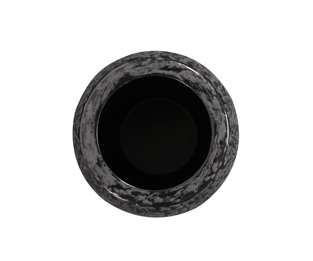 Vaso piccolo nero cesellato