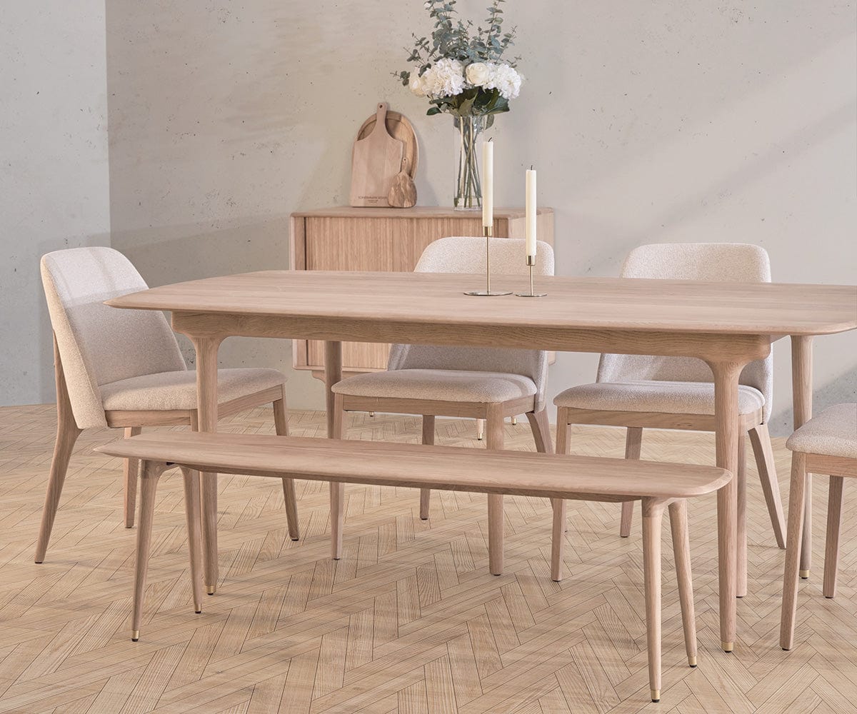 Sedia da pranzo Hendrick - Rovere bianco