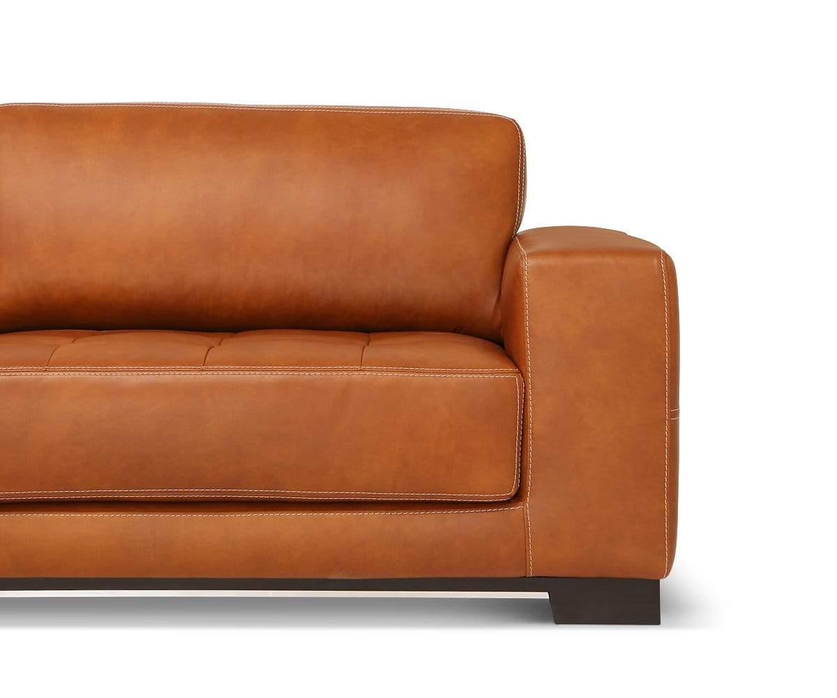 Divano componibile sinistro in pelle Andreas