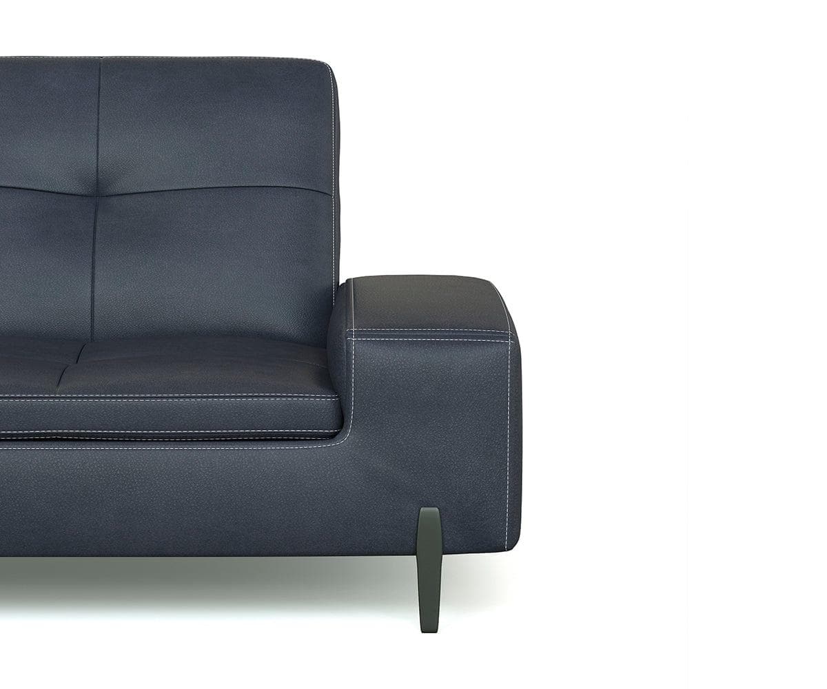 Divano componibile sinistro in pelle Santina