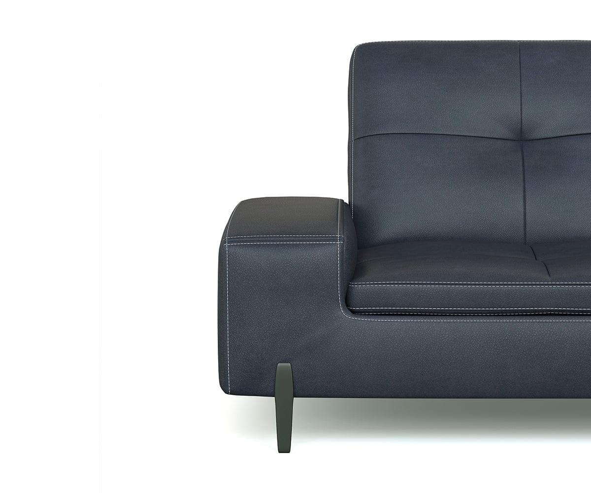 Divano componibile destro in pelle Santina