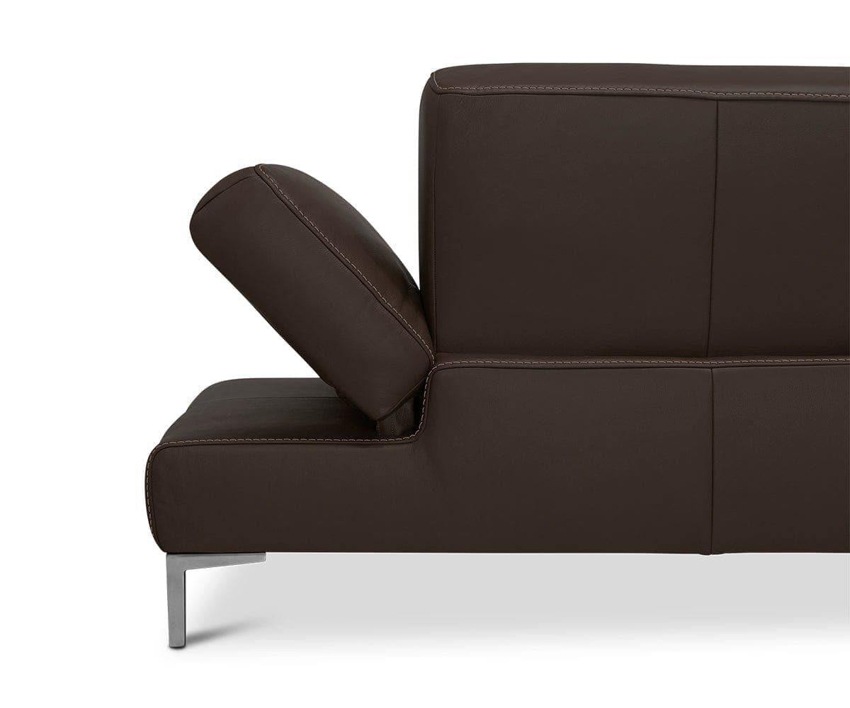 Divano componibile sinistro in pelle Campsis