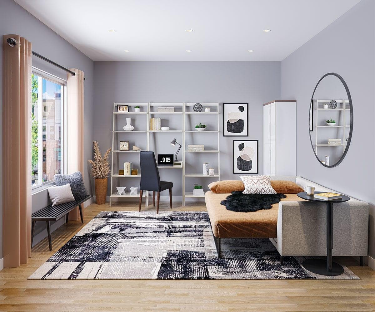 Set trapunta e federa con foglie sparse