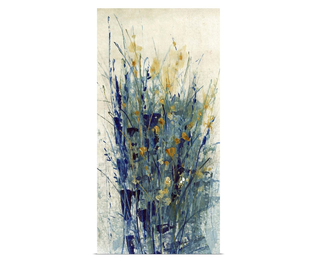 Arte murale floreale indaco I