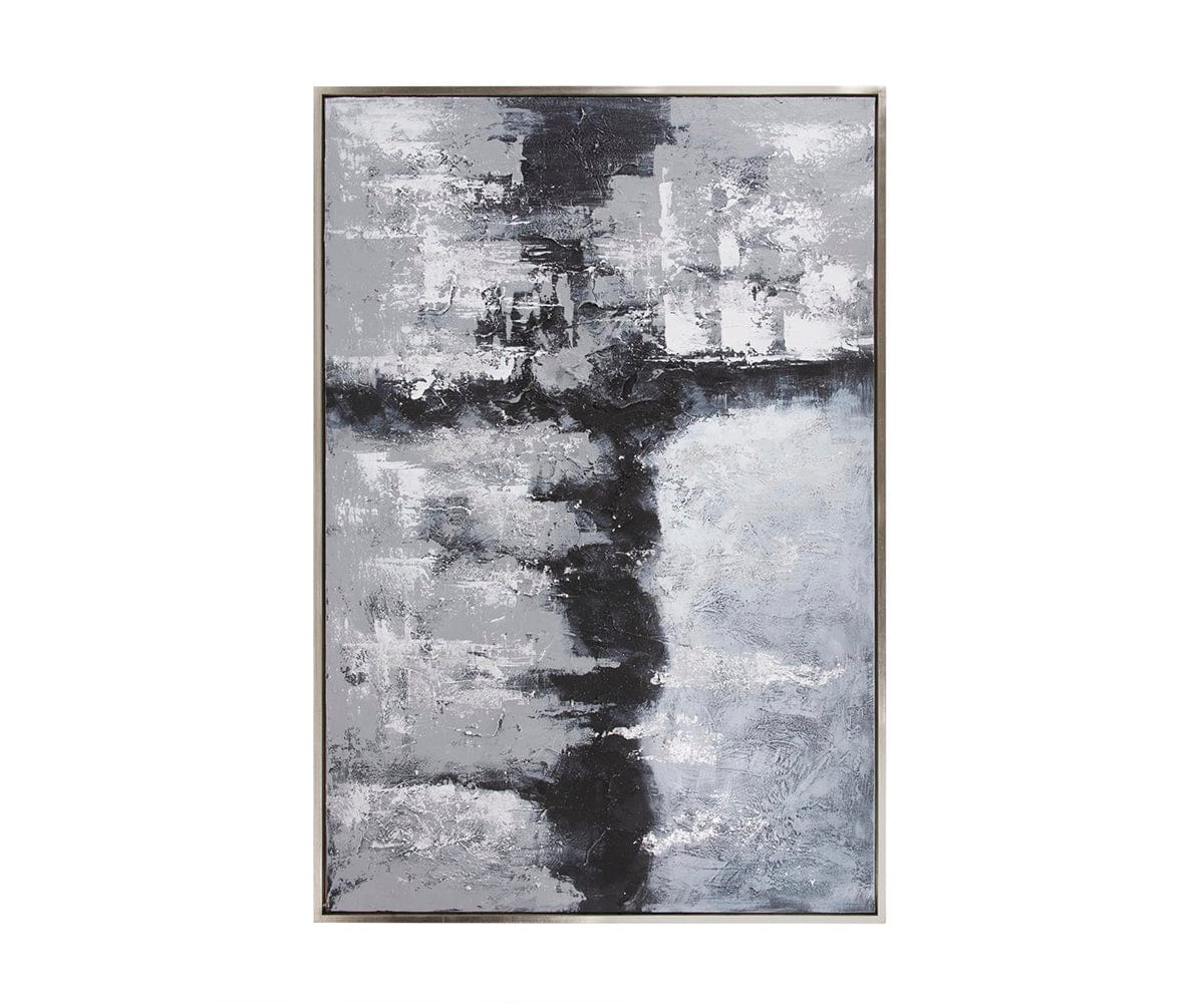 Arte murale con paesaggio astratto