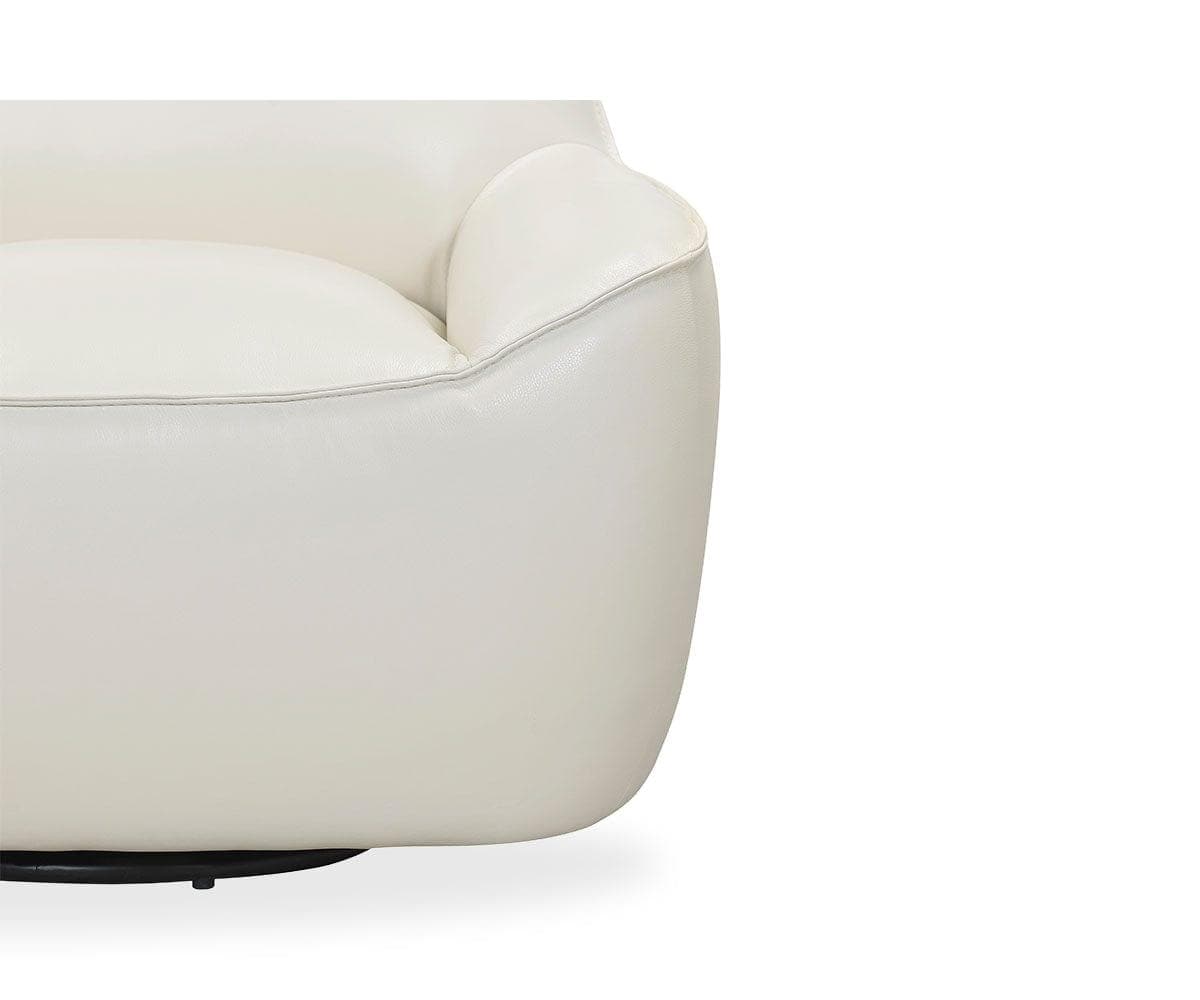 Sedia girevole in pelle Rost