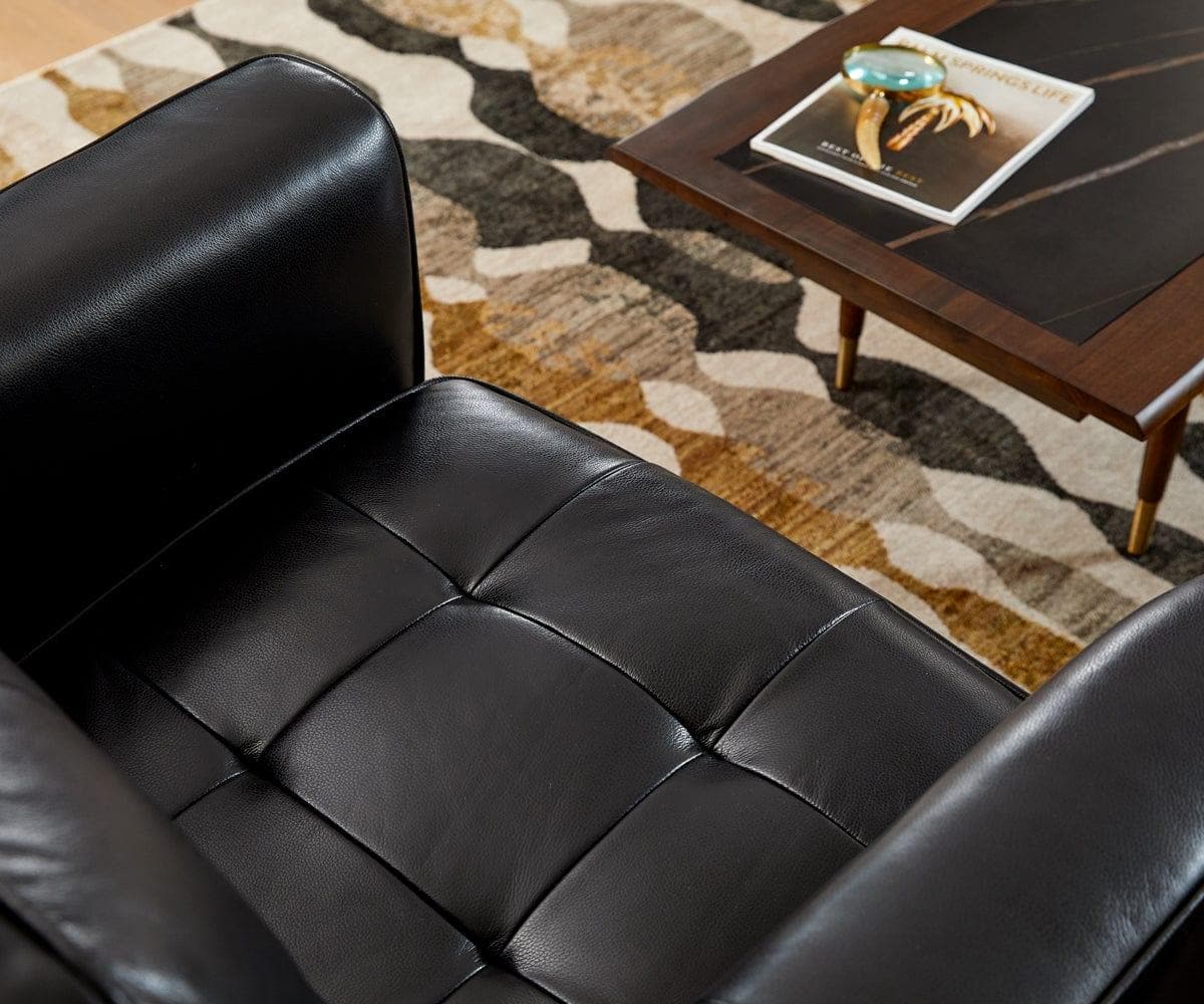 Sedia in pelle Turner