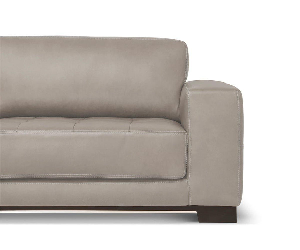 Divano componibile sinistro in pelle Andreas