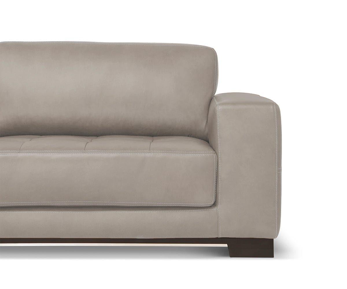 Divano componibile sinistro in pelle Andreas